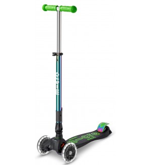 Детска тротинетка Micro - Maxi Micro Deluxe Foldable LED, Neochrome Green