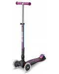 Детска тротинетка Micro - Maxi Micro Deluxe Foldable LED, Neochrome Purple