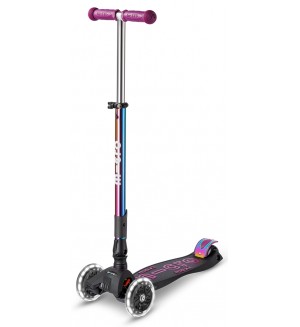 Детска тротинетка Micro - Maxi Micro Deluxe Foldable LED, Neochrome Purple