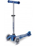 Детска тротинетка Micro - Mini Deluxe Glitter LED, Navy  