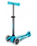 Детска тротинетка Micro - Mini Deluxe, Glow LED Plus, Glacier Aqua