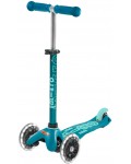 Детска тротинетка Micro - Mini Deluxe LED, Aqua