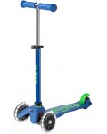 Детска тротинетка Micro - Mini Deluxe LED, Crystal Blue