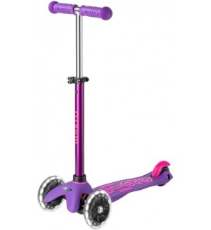 Детска тротинетка Micro - Mini Deluxe LED, Purple Pink