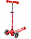 Детска тротинетка Micro - Mini Deluxe LED, Red