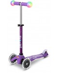 Детска тротинетка Micro - Mini Deluxe Magic LED, Purple