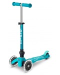 Детска тротинетка Micro - Mini Micro Deluxe Foldable LED, Aqua