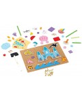 Детска творческа игра Bigjigs - Подводен свят, с коркова дъска и чукче