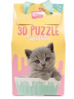  Детски 3D пъзел Studio Pets - Сиво коте в чаша, 48 части