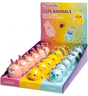 Детски балсам за устни Martinelia Cute Animals - Ключодържател, асортимент