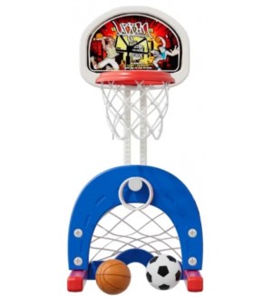 Детски баскетболен кош с футболна врата Sonne - Ninjas
