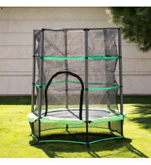 Детски батут Chipolino - Up & Down, 130 cm, зелен