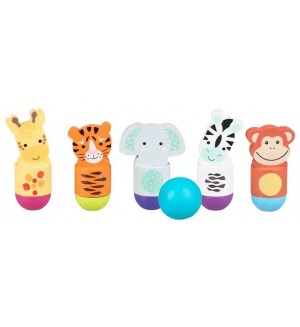 Детски дървен боулинг Orange Tree Toys - Животните от джунглата