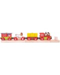 Детски дървен комплект Bigjigs - Фермерски влак