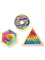 Детски дървен пъзел Goki - Цветове и форми, асортимент Детски дървен пъзел Goki - Цветове и форми, асортимент