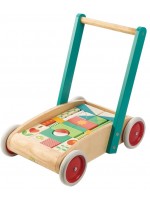 Детски дървен уолкър Tender Leaf Toys - С цветни блокчета