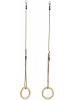 Детски дървени халки за фитнес KBT - Ø145 mm, с въжета