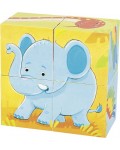 Детски дървени кубчета Goki – Диви животни