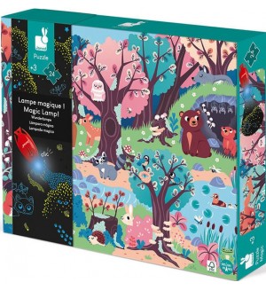 Детски фосфоресциращ пъзел Janod -Гората, 24 части