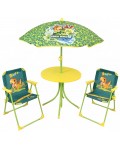Детски градински комплект Fun House - Маса със столчета и чадър, Jurassic World