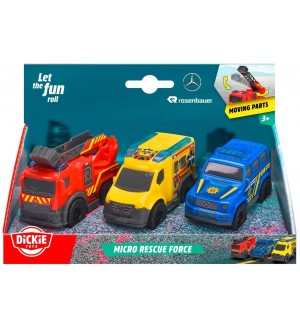 Детски игрален комплект Dicki Toys - Микро спасителна служба, 8 cm