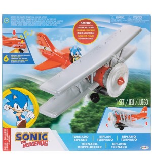 Детски игрален комплект Jakks Pacific - Соник със самолет