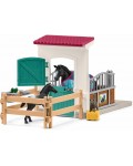 Детски игрален комплект Schleich Horse Club - Бокс за коне, кобила с конче