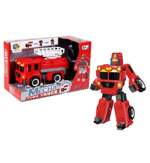 Детски камион Raya Toys - Трансформер, червен Детски камион Raya Toys - Трансформер, червен