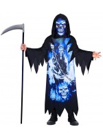 Детски карнавален костюм Amscan - Neon Reaper, 4-6 години