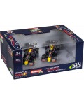 Детски колички Carrera - Red Bull, Pull & back, два броя, 1:43