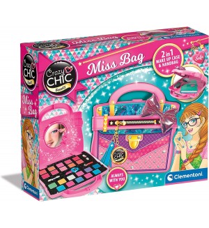 Детски комплект Clementoni Crazy Chic - Гримове в куфарче