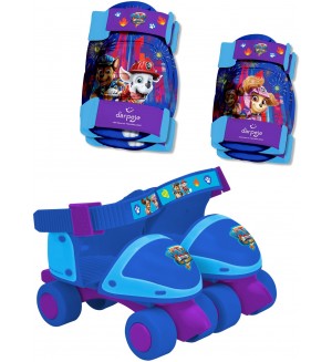 Детски комплект D'Arpeje - Кънки, наколенки и налакътници, Paw Patrol 