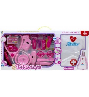 Детски комплект Force Link - Чичо Доктор с престилка, розов