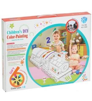 Детски комплект GОТ - Влак за сглобяване и оцветяване