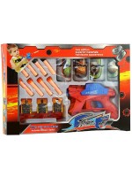 Детски комплект Raya Toys - Пистолет с дунапренени стрели, син Детски комплект Raya Toys - Пистолет с дунапренени стрели, син