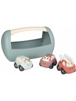 Детски комплект Smoby - Превозни средства в кутия, 3 броя