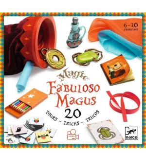 Детски комплект за фокуси Djeco - Fabuloso Magus, 20 фокуса