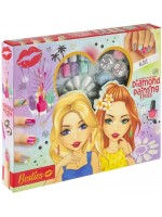 Детски комплект за маникюр Grafix - Besties, Diamond Painting Nail 