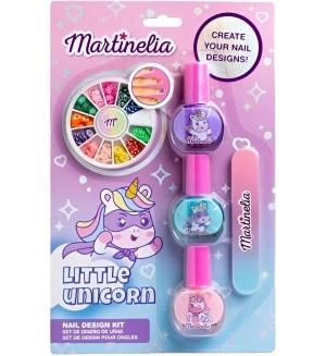 Детски комплект за нокти Martinelia Little Unicorn - 5 части