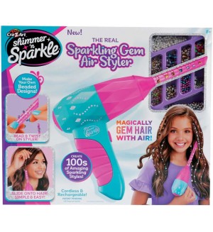 Детски комплект за прически Cra-Z-Art - Sparkling Gem Air Styler