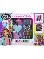 Детски комплект за разкрасяване Cra-Z-Art - Цветни прически с удължители за коса, Deluxe