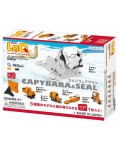 Детски конструктор 5 в 1 LaQ Animal World - Capybara & Seal, 180 части