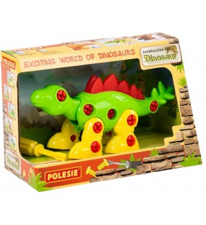 Детски конструктор Polesie Toys - Динозавър Стегозавър