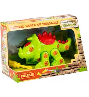 Детски конструктор Polesie Toys -  Динозавър Трицератопс 