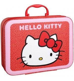 Детски козметичен комплект Air Val - Hello Kitty, в куфарче Детски козметичен комплект Air Val - Hello Kitty, в куфарче