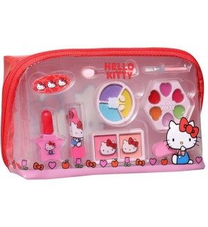 Детски козметичен комплект Air Val - Hello Kitty, в несесер