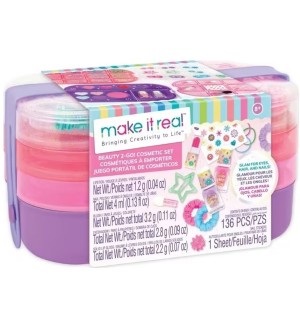 Детски козметичен комплект Make It Real - Beauty 2-Go, 136 части Детски козметичен комплект Make It Real - Beauty 2-Go, 136 части