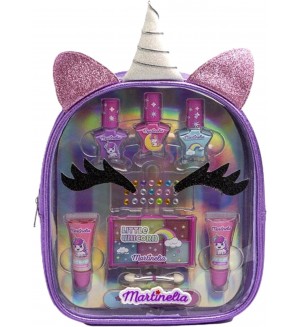 Детски козметичен комплект Martinelia Little Unicorn - Раница с гримове Детски козметичен комплект Martinelia Little Unicorn - Раница с гримове