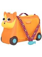 Детски куфар 2 в 1 Battat - Коте, оранжев