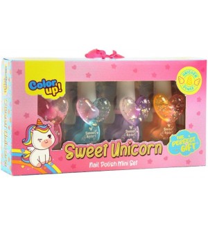 Детски лакове за нокти Air Val - Sweet Unicorn, 4 броя